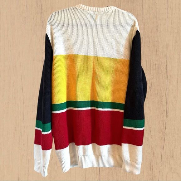 Zara cotton knit primary colour block sweater - Picture 3 of 8